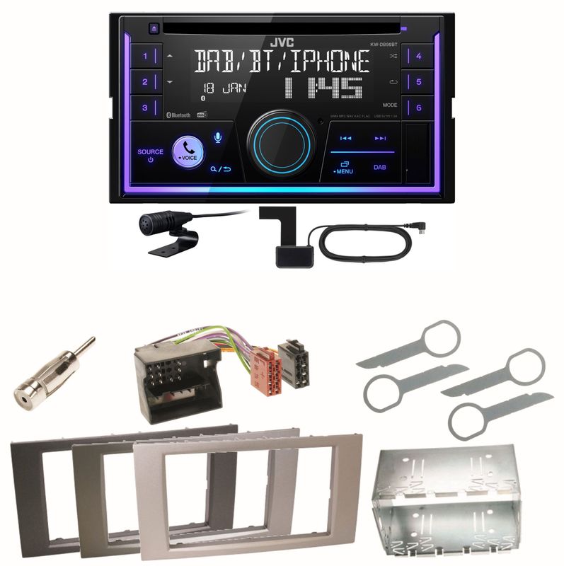 JVC KW-DB95BT Bluetooth DAB CD USB Einbauset für Ford Focus C-Max Fiesta Transit JVC KW-DB95BT Bluetooth DAB CD USB Einbauset für Ford Focus C-Max Fiesta Transit