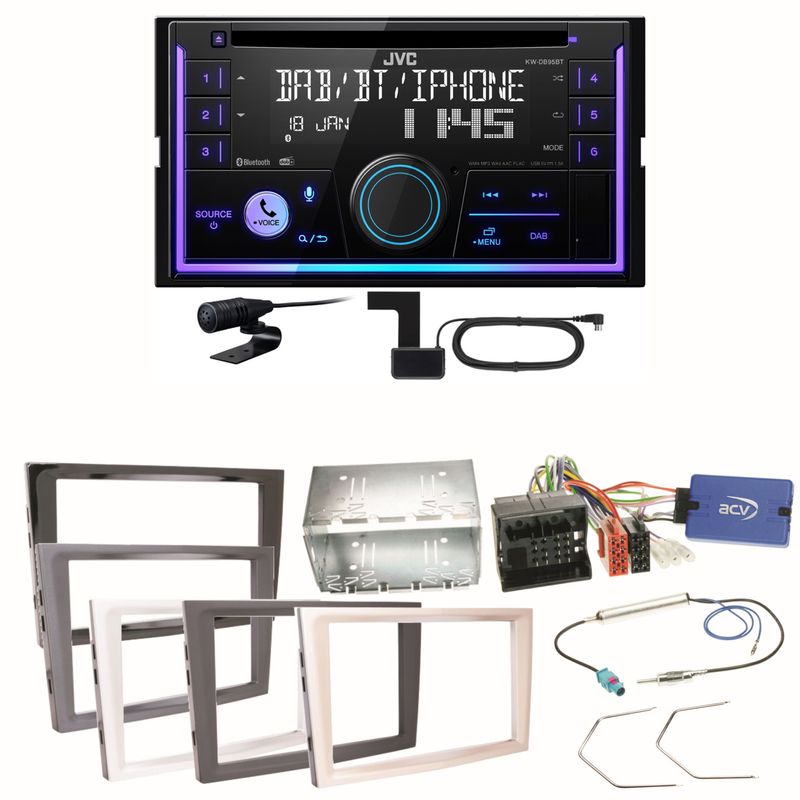 JVC KW-DB95BT Bluetooth DAB Einbauset für Opel Astra H Corsa D Zafira B Antara JVC KW-DB95BT Bluetooth DAB Einbauset für Opel Astra H Corsa D Zafira B Antara