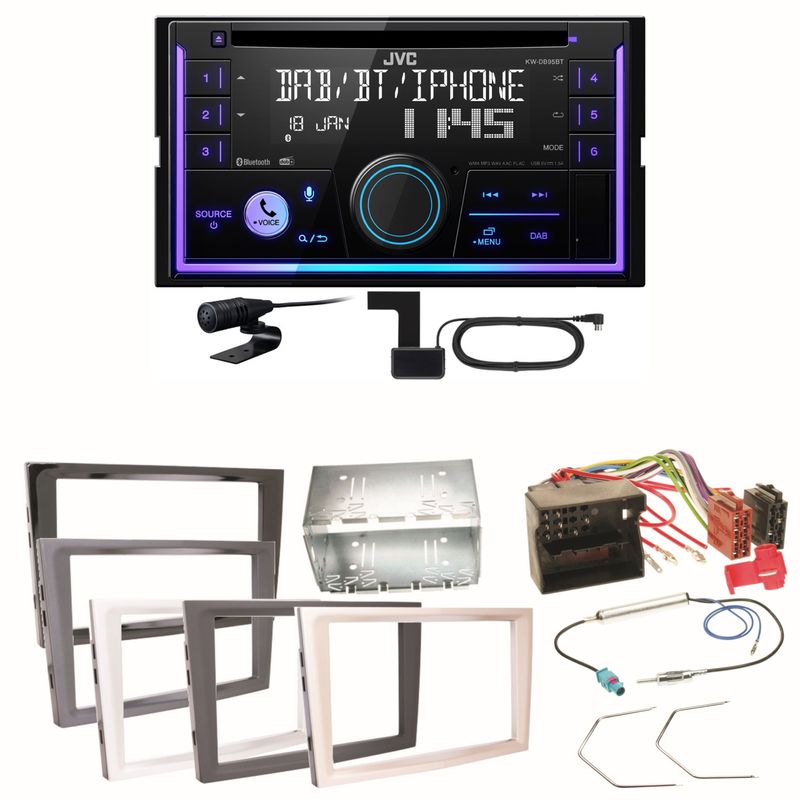 JVC KW-DB95BT Bluetooth DAB Einbauset für Opel Astra H Corsa D Zafira B Antara JVC KW-DB95BT Bluetooth DAB Einbauset für Opel Astra H Corsa D Zafira B Antara
