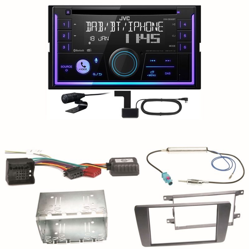 JVC KW-DB95BT Bluetooth Digitalradio Einbauset für Skoda Octavia 2 Yeti 5L