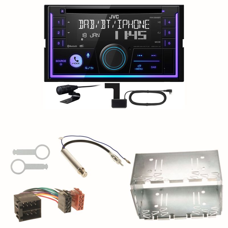 JVC KW-DB95BT Bluetooth Digitalradio Einbauset für Golf 4 Passat 3B 3BG Lupo JVC KW-DB95BT Bluetooth Digitalradio Einbauset für Golf 4 Passat 3B 3BG Lupo