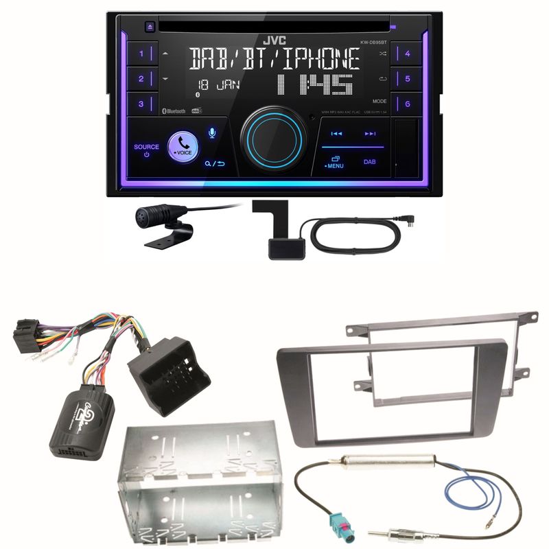 JVC KW-DB95BT Bluetooth Digitalradio Einbauset für Skoda Octavia 2 Yeti 5L