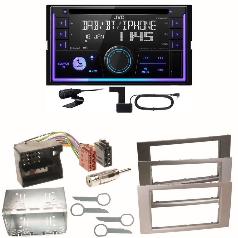 JVC KW-DB95BT Bluetooth DAB CD USB Einbauset für Ford Focus Fusion Galaxy S-Max JVC KW-DB95BT Bluetooth DAB CD USB Einbauset für Ford Focus Fusion Galaxy S-Max