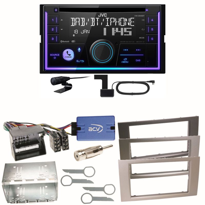 JVC KW-DB95BT Bluetooth DAB CD USB Einbauset für Ford Focus C-Max Fiesta Transit JVC KW-DB95BT Bluetooth DAB CD USB Einbauset für Ford Focus C-Max Fiesta Transit