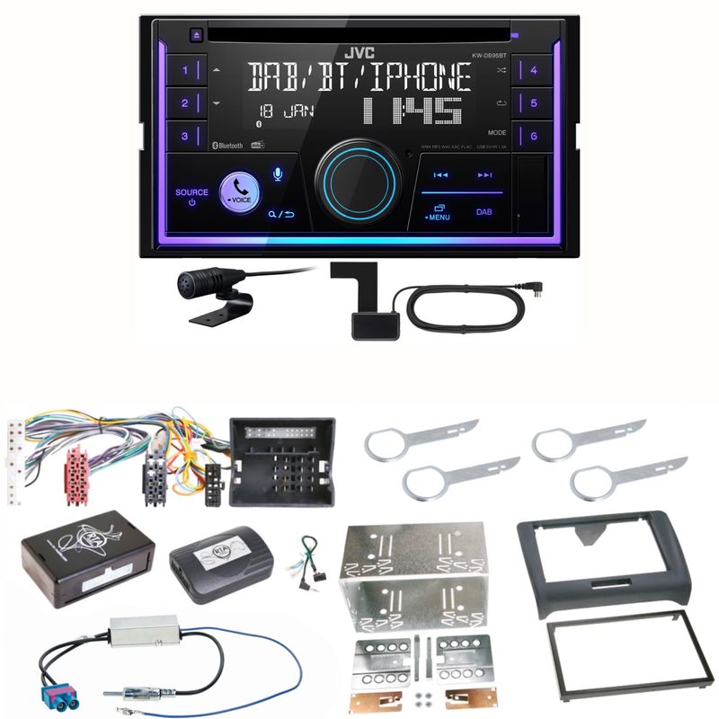 JVC KW-DB95BT Bluetooth Digitalradio Einbauset für Audi TT 8J JVC KW-DB95BT Bluetooth Digitalradio Einbauset für Audi TT 8J
