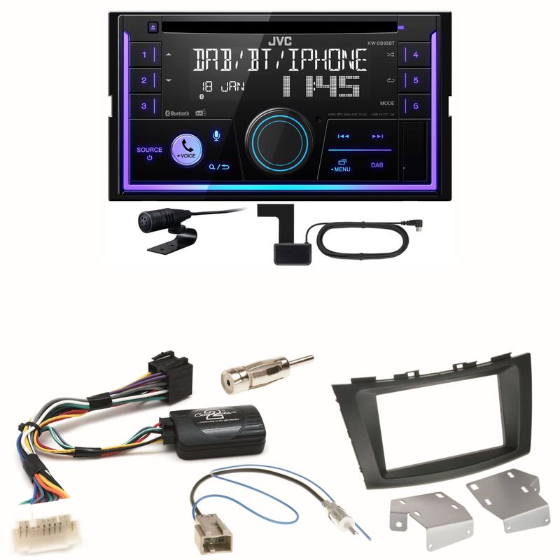JVC KW-DB95BT Bluetooth Digitalradio Einbauset für Suzuki Swift Sport FZ NZ