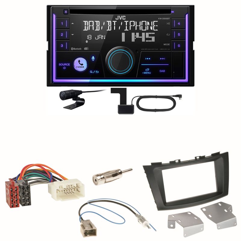 JVC KW-DB95BT Bluetooth Digitalradio Einbauset für Suzuki Swift Sport FZ NZ