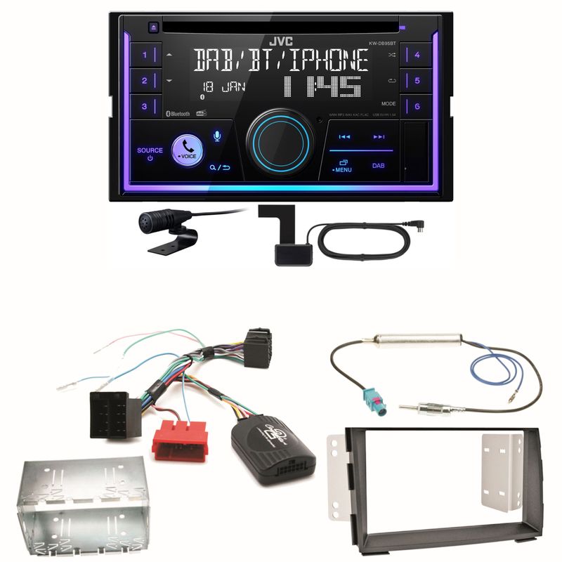 JVC KW-DB95BT Bluetooth Digitalradio Einbauset für Kia Venga