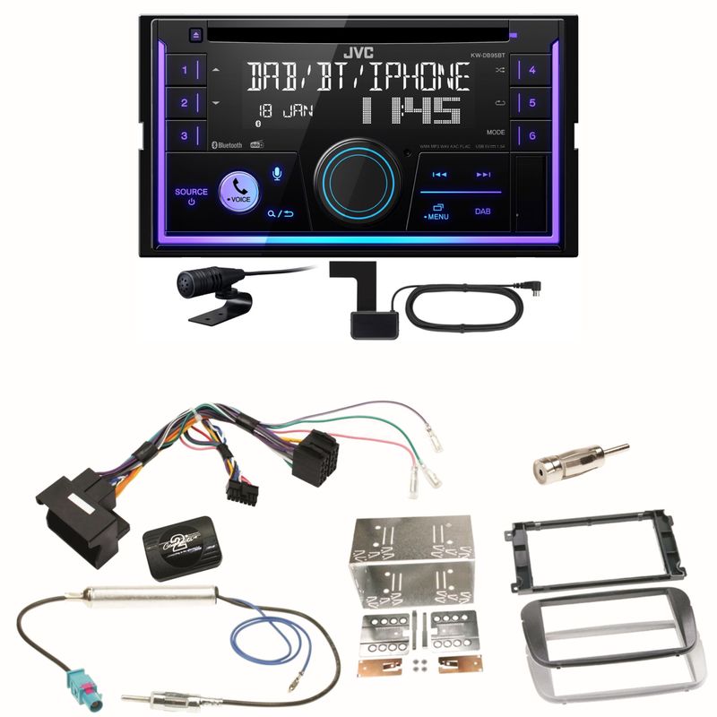 JVC KW-DB95BT Bluetooth DAB CD USB Einbauset für Ford Focus Mondeo S-Max Galaxy JVC KW-DB95BT Bluetooth DAB CD USB Einbauset für Ford Focus Mondeo S-Max Galaxy