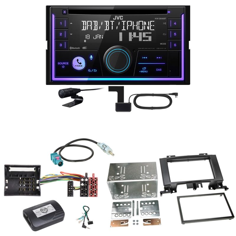 JVC KW-DB95BT Bluetooth DAB CD USB Einbauset für Mercedes Sprinter W906 Crafter JVC KW-DB95BT Bluetooth DAB CD USB Einbauset für Mercedes Sprinter W906 Crafter