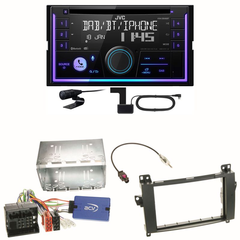 JVC KW-DB95BT Bluetooth Digitalradio Einbauset für Mercedes Viano Vito W639 JVC KW-DB95BT Bluetooth Digitalradio Einbauset für Mercedes Viano Vito W639