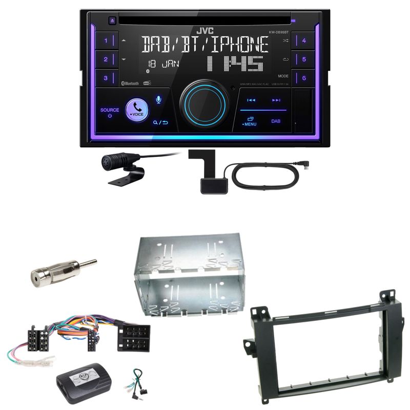 JVC KW-DB95BT Bluetooth Digitalradio Einbauset für Mercedes Vito Viano W639 JVC KW-DB95BT Bluetooth Digitalradio Einbauset für Mercedes Vito Viano W639