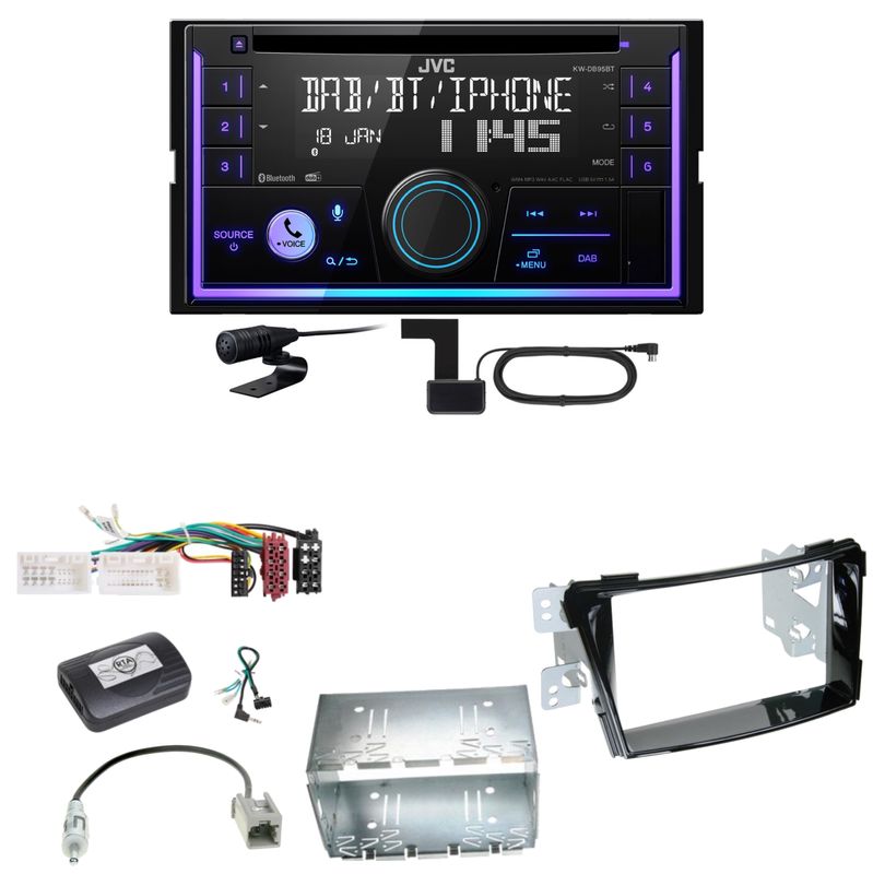 JVC KW-DB95BT Bluetooth Digitalradio USB CD Einbauset für Hyundai i40 VF JVC KW-DB95BT Bluetooth Digitalradio USB CD Einbauset für Hyundai i40 VF