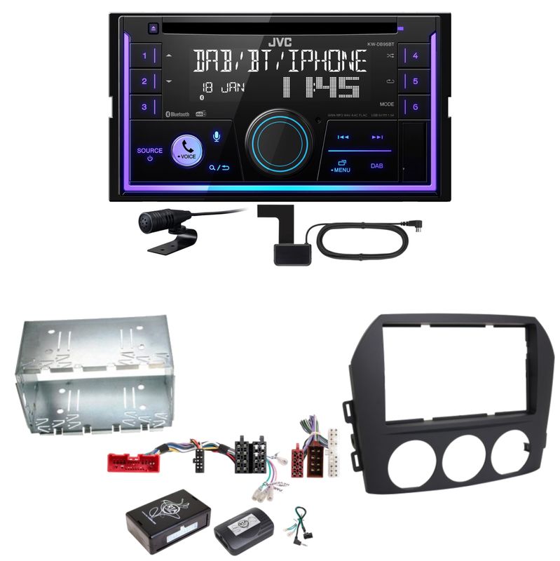 JVC KW-DB95BT Bluetooth Digitalradio USB CD Einbauset für Mazda MX-5 NC JVC KW-DB95BT Bluetooth Digitalradio USB CD Einbauset für Mazda MX-5 NC