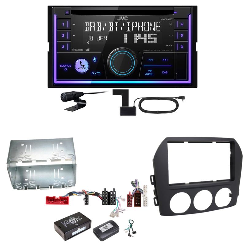 JVC KW-DB95BT Bluetooth Digitalradio USB CD Einbauset für Mazda MX-5 NC FL JVC KW-DB95BT Bluetooth Digitalradio USB CD Einbauset für Mazda MX-5 NC FL