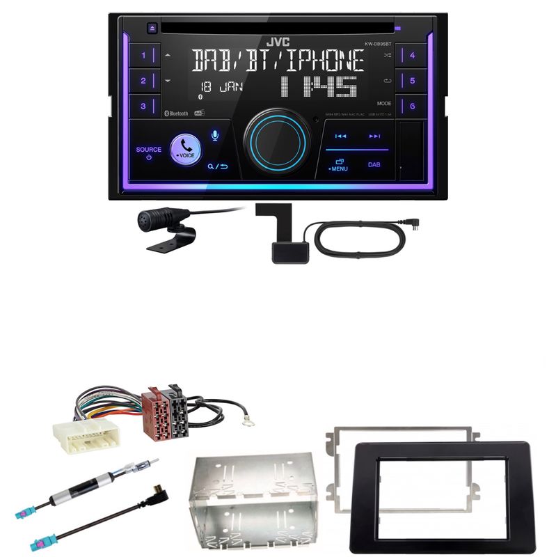 JVC KW-DB95BT Bluetooth Digitalradio USB CD Einbauset für Opel Movano ab 2019 JVC KW-DB95BT Bluetooth Digitalradio USB CD Einbauset für Opel Movano ab 2019