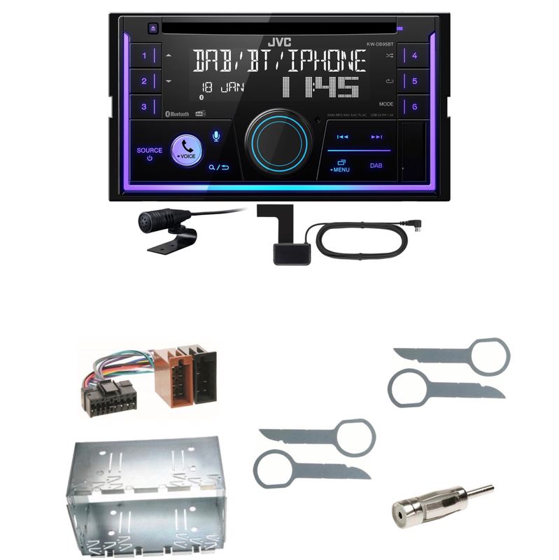 JVC KW-DB95BT Bluetooth Digitalradio USB CD Einbauset für Mercedes ML W163 JVC KW-DB95BT Bluetooth Digitalradio USB CD Einbauset für Mercedes ML W163
