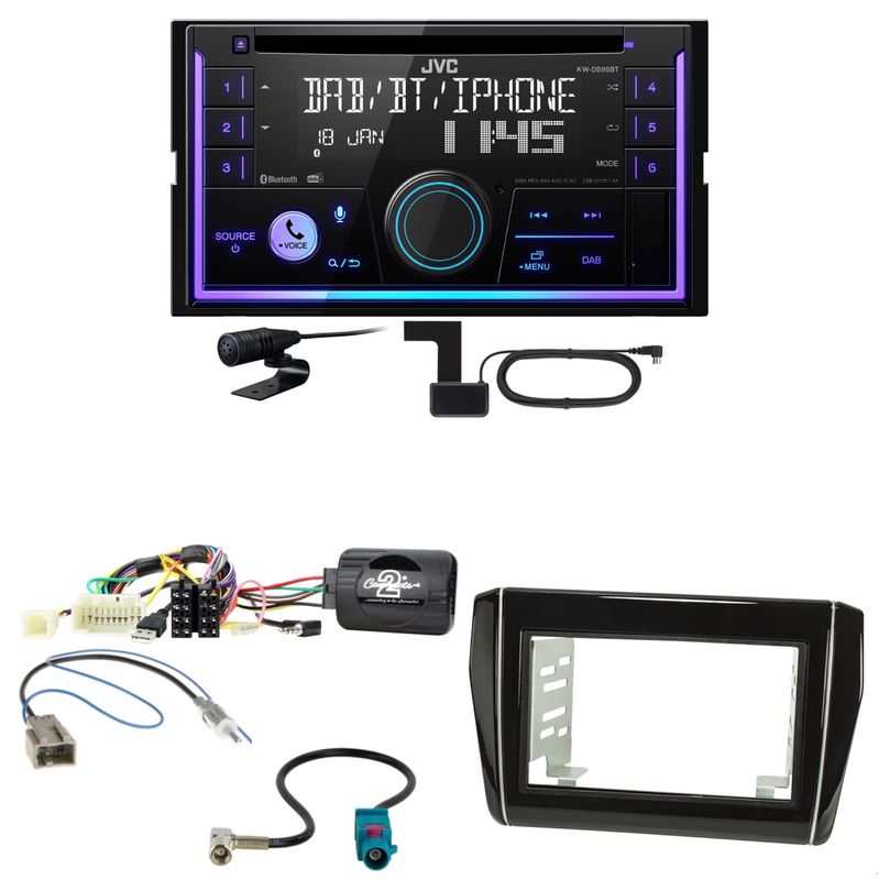 JVC KW-DB95BT Bluetooth Digitalradio Einbauset für Suzuki Swift AZ ab 2017