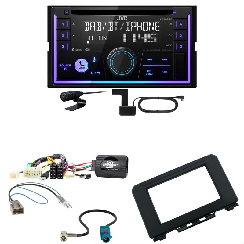 JVC KW-DB95BT Bluetooth Digitalradio Einbauset für Suzuki Jimny GJ ab 2018