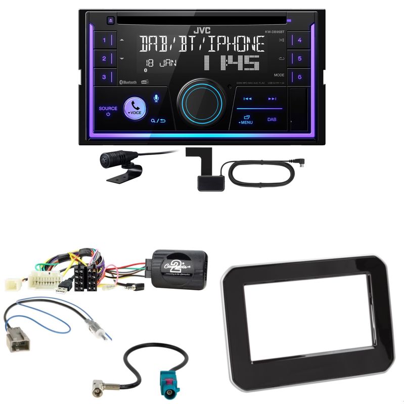 JVC KW-DB95BT Bluetooth Digitalradio Einbauset für Suzuki Ignis MF ab 2017
