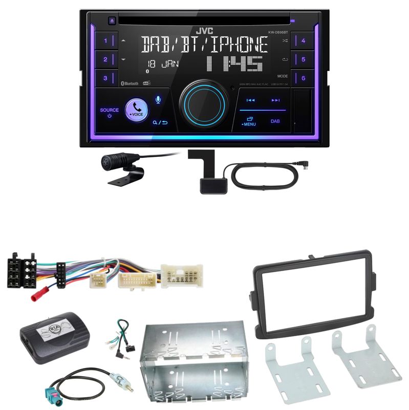 JVC KW-DB95BT Bluetooth Digitalradio USB CD Einbauset für Opel Vivaro Movano B JVC KW-DB95BT Bluetooth Digitalradio USB CD Einbauset für Opel Vivaro Movano B