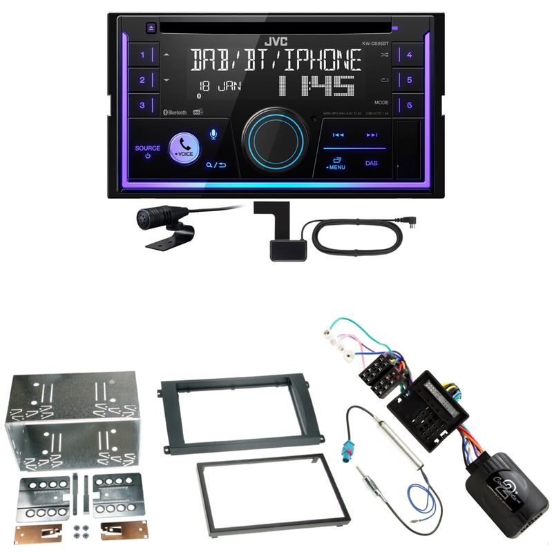 JVC KW-DB95BT Bluetooth Digitalradio Einbauset für Porsche Cayenne ab 2007 JVC KW-DB95BT Bluetooth Digitalradio Einbauset für Porsche Cayenne ab 2007