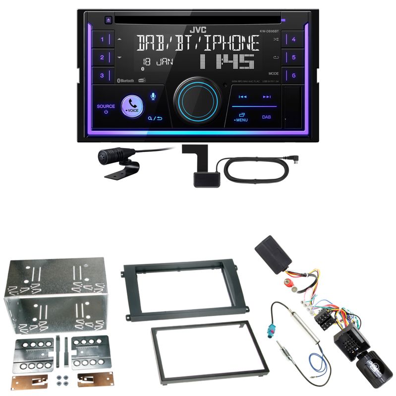 JVC KW-DB95BT Bluetooth Digitalradio Einbauset für Porsche Cayenne ab 2007 JVC KW-DB95BT Bluetooth Digitalradio Einbauset für Porsche Cayenne ab 2007
