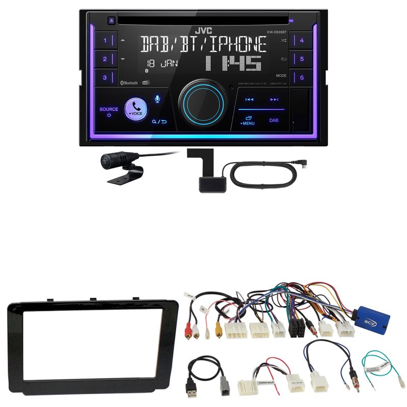 JVC KW-DB95BT Bluetooth Digitalradio USB CD Einbauset für Toyota Hilux 2016-2019