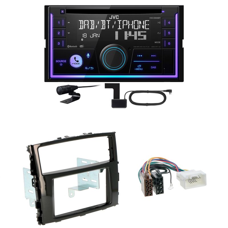 JVC KW-DB95BT Bluetooth Digitalradio Einbauset für Mitsubishi Pajero ab 2015