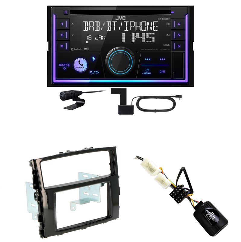 JVC KW-DB95BT Bluetooth Digitalradio Einbauset für Mitsubishi Pajero ab 2015