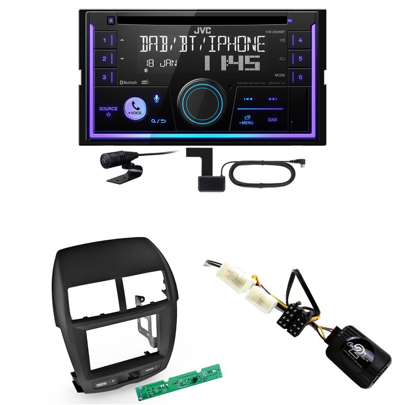 JVC KW-DB95BT Bluetooth Digitalradio Einbauset für Mitsubishi ASX bis 2014