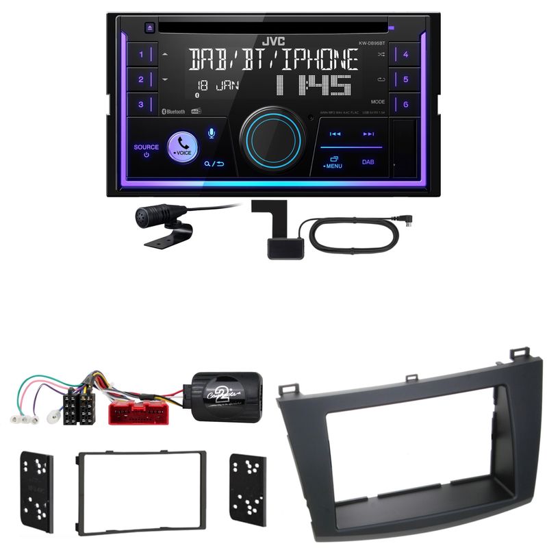 JVC KW-DB95BT Bluetooth Digitalradio USB CD Einbauset für Mazda 3 BL JVC KW-DB95BT Bluetooth Digitalradio USB CD Einbauset für Mazda 3 BL