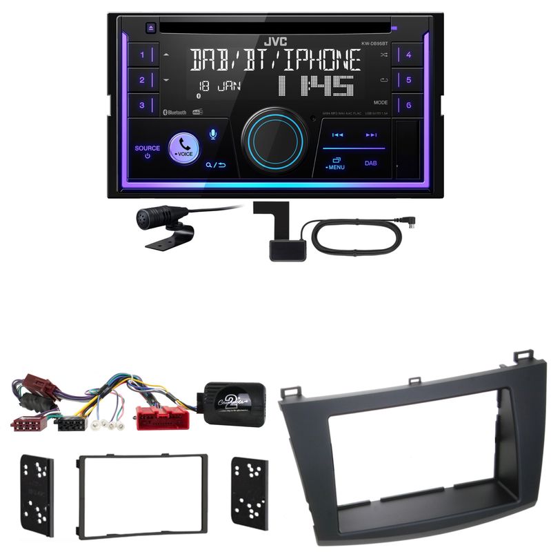 JVC KW-DB95BT Bluetooth Digitalradio USB CD Einbauset für Mazda 3 BL JVC KW-DB95BT Bluetooth Digitalradio USB CD Einbauset für Mazda 3 BL