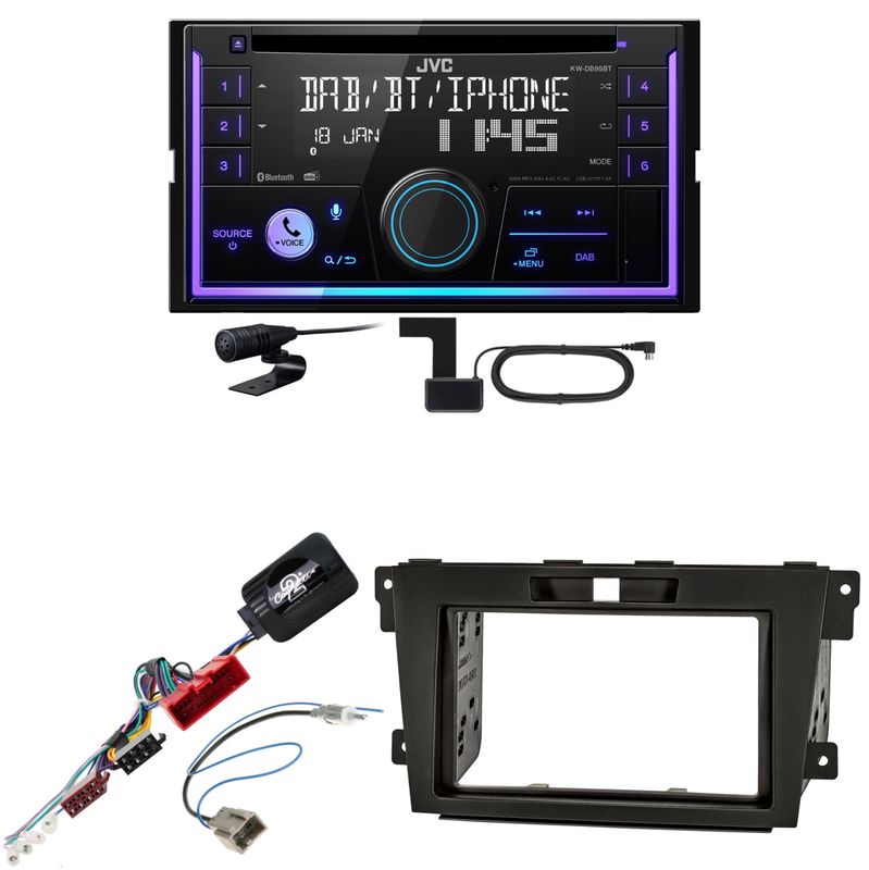 JVC KW-DB95BT Bluetooth Digitalradio USB CD Einbauset für Mazda CX-7 JVC KW-DB95BT Bluetooth Digitalradio USB CD Einbauset für Mazda CX-7