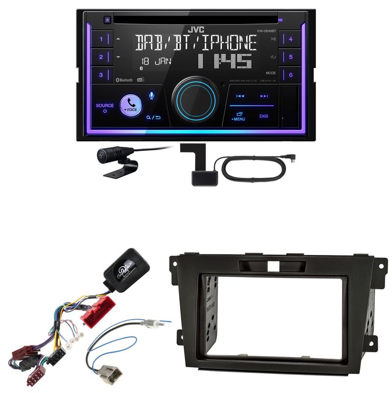 JVC KW-DB95BT Bluetooth Digitalradio USB CD Einbauset für Mazda CX-7 JVC KW-DB95BT Bluetooth Digitalradio USB CD Einbauset für Mazda CX-7