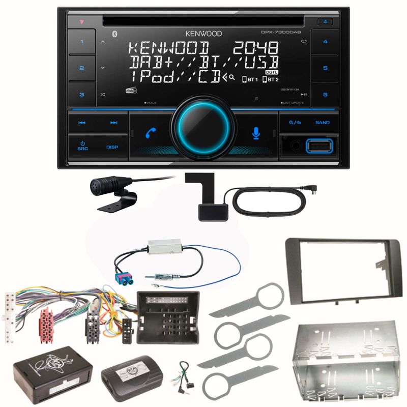 Kenwood DPX-7300DAB Bluetooth Digitalradio Einbauset für Audi A3 8P 8PA Kenwood DPX-7300DAB Bluetooth Digitalradio Einbauset für Audi A3 8P 8PA