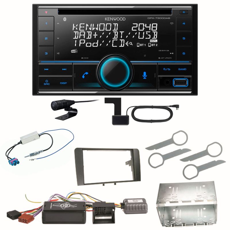 Kenwood DPX-7300DAB Bluetooth Digitalradio Einbauset für Audi A3 8P 8PA Kenwood DPX-7300DAB Bluetooth Digitalradio Einbauset für Audi A3 8P 8PA