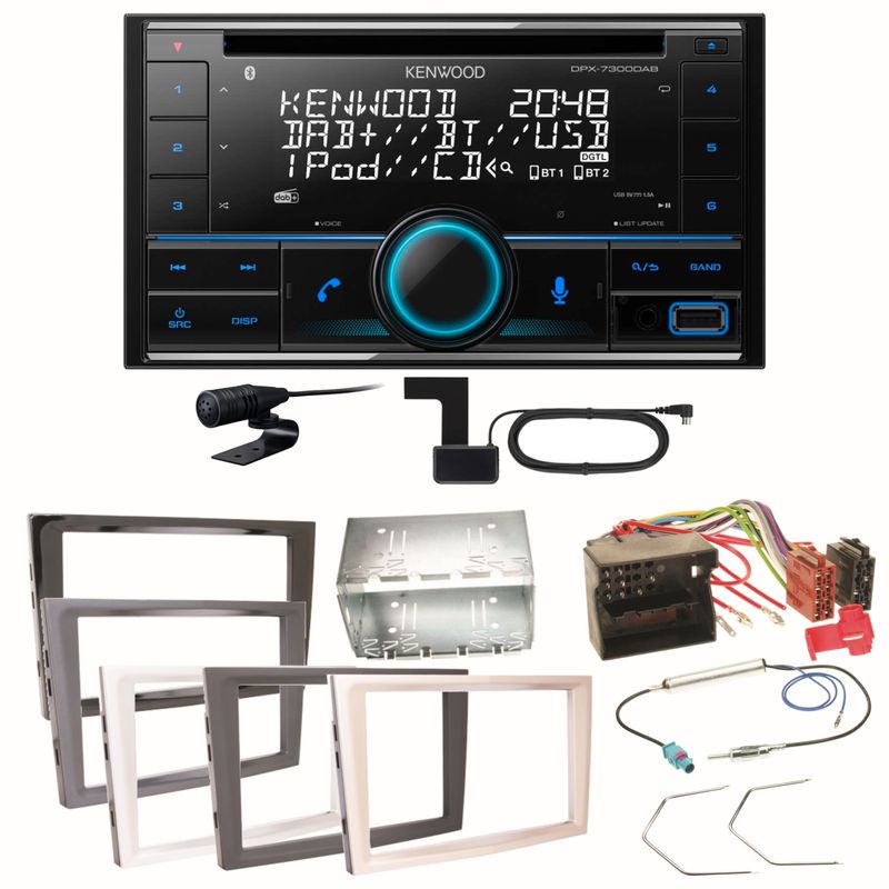 Kenwood DPX-7300DAB Bluetooth DAB Einbauset für Opel Astra H Corsa D Zafira B Antara Kenwood DPX-7300DAB Bluetooth DAB Einbauset für Opel Astra H Corsa D Zafira B Antara