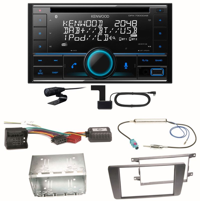 Kenwood DPX-7300DAB Bluetooth Digitalradio Einbauset für Skoda Octavia 2 Yeti 5L