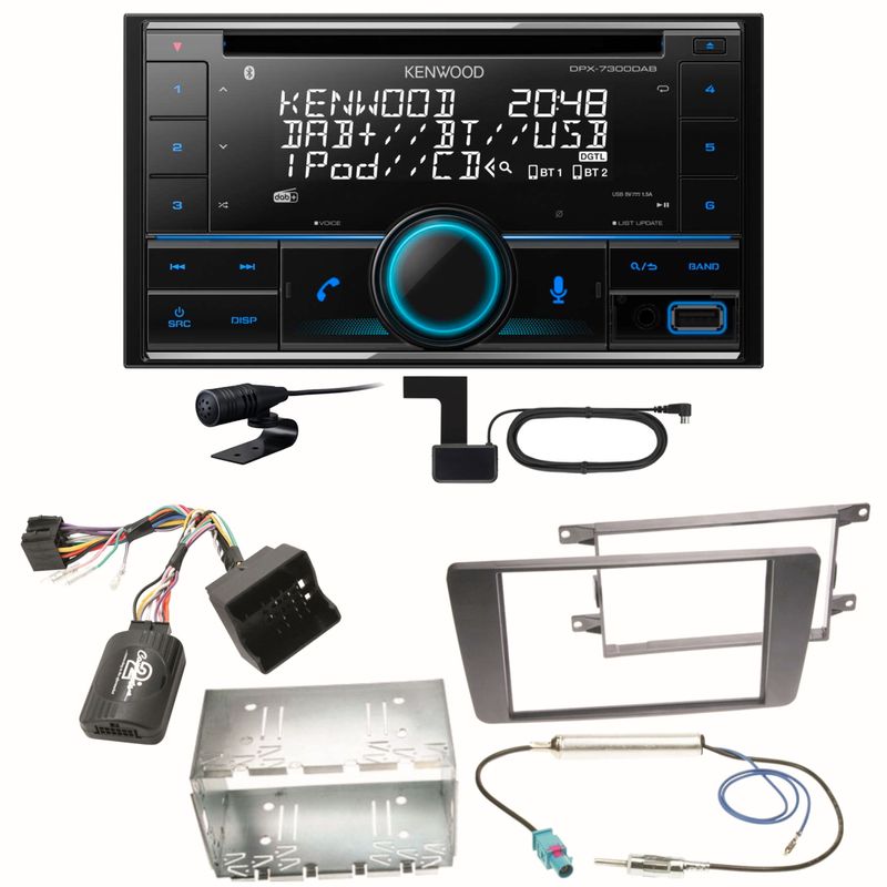 Kenwood DPX-7300DAB Bluetooth Digitalradio Einbauset für Skoda Octavia 2 Yeti 5L