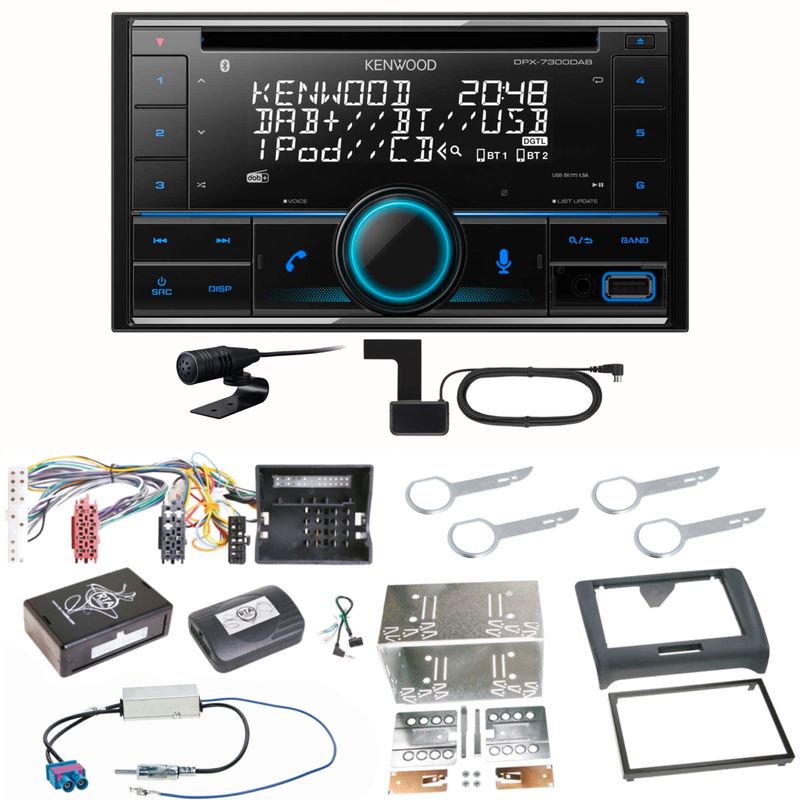 Kenwood DPX-7300DAB Bluetooth Digitalradio Einbauset für Audi TT 8J Kenwood DPX-7300DAB Bluetooth Digitalradio Einbauset für Audi TT 8J