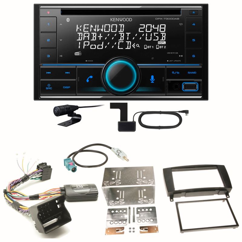 Kenwood DPX-7300DAB Bluetooth DAB Einbauset für Mercedes CLK W209 Facelift Kenwood DPX-7300DAB Bluetooth DAB Einbauset für Mercedes CLK W209 Facelift