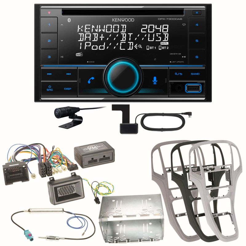 Kenwood DPX-7300DAB Bluetooth Digitalradio Einbauset für Opel Astra J Kenwood DPX-7300DAB Bluetooth Digitalradio Einbauset für Opel Astra J