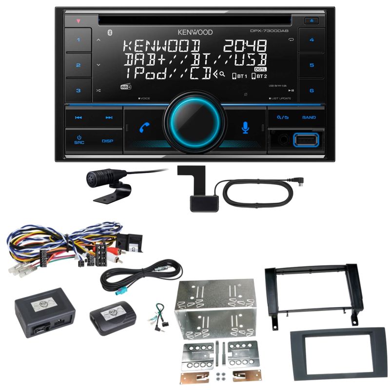 Kenwood DPX-7300DAB Bluetooth Digitalradio Einbauset für Mercedes SLK R171 Kenwood DPX-7300DAB Bluetooth Digitalradio Einbauset für Mercedes SLK R171