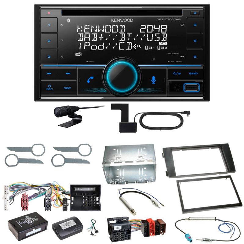 Kenwood DPX-7300DAB Bluetooth DAB CD USB Einbauset für Audi A6 4B Facelift Kenwood DPX-7300DAB Bluetooth DAB CD USB Einbauset für Audi A6 4B Facelift