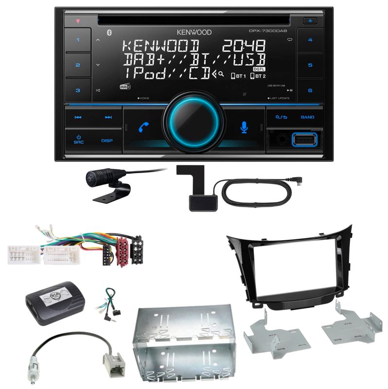 Kenwood DPX-7300DAB Bluetooth DAB CD USB Einbauset für Hyundai i30 GD GDH Kenwood DPX-7300DAB Bluetooth DAB CD USB Einbauset für Hyundai i30 GD GDH