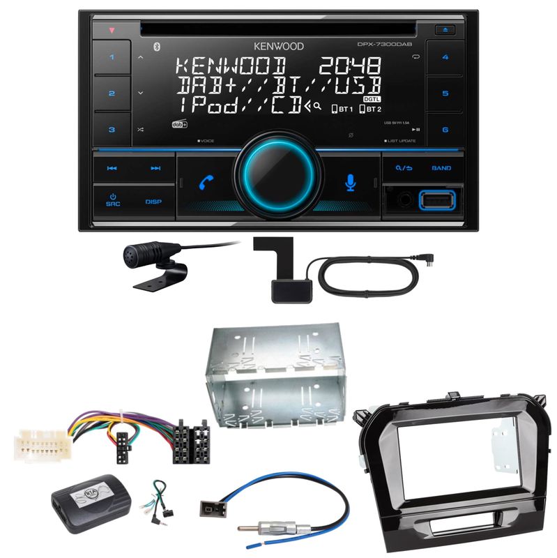 Kenwood DPX-7300DAB Bluetooth Digitalradio USB CD Einbauset für Suzuki Vitara LY Kenwood DPX-7300DAB Bluetooth Digitalradio USB CD Einbauset für Suzuki Vitara LY