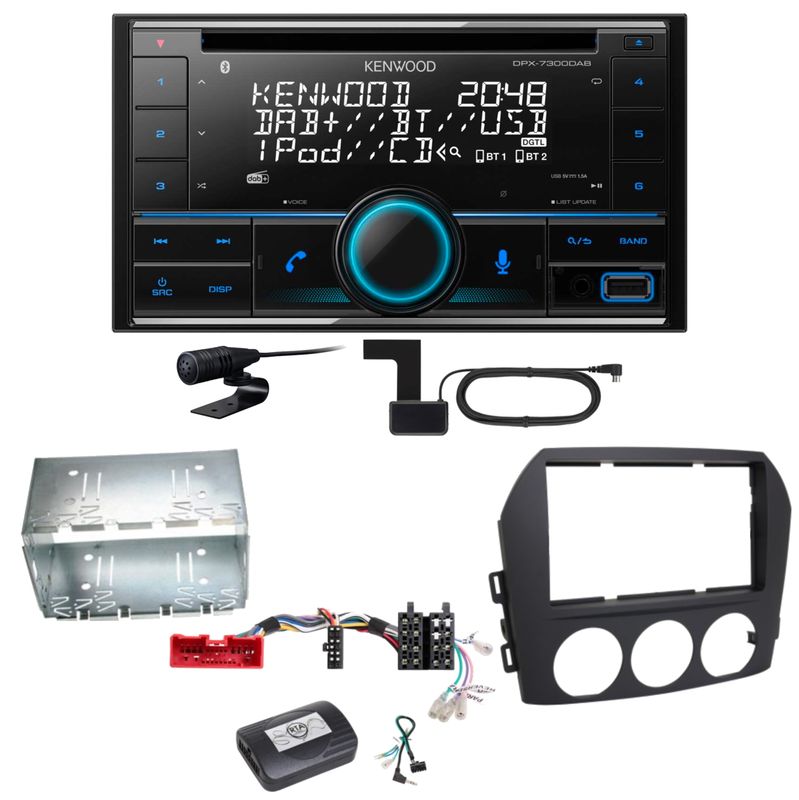 Kenwood DPX-7300DAB Bluetooth Digitalradio USB CD Einbauset für Mazda MX-5 NC FL Kenwood DPX-7300DAB Bluetooth Digitalradio USB CD Einbauset für Mazda MX-5 NC FL