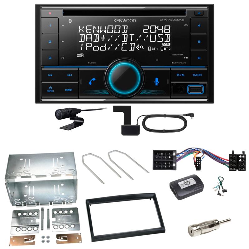 Kenwood DPX-7300DAB Bluetooth DAB CD USB Einbauset für Peugeot 307 Citroen C2 C3 Kenwood DPX-7300DAB Bluetooth DAB CD USB Einbauset für Peugeot 307 Citroen C2 C3