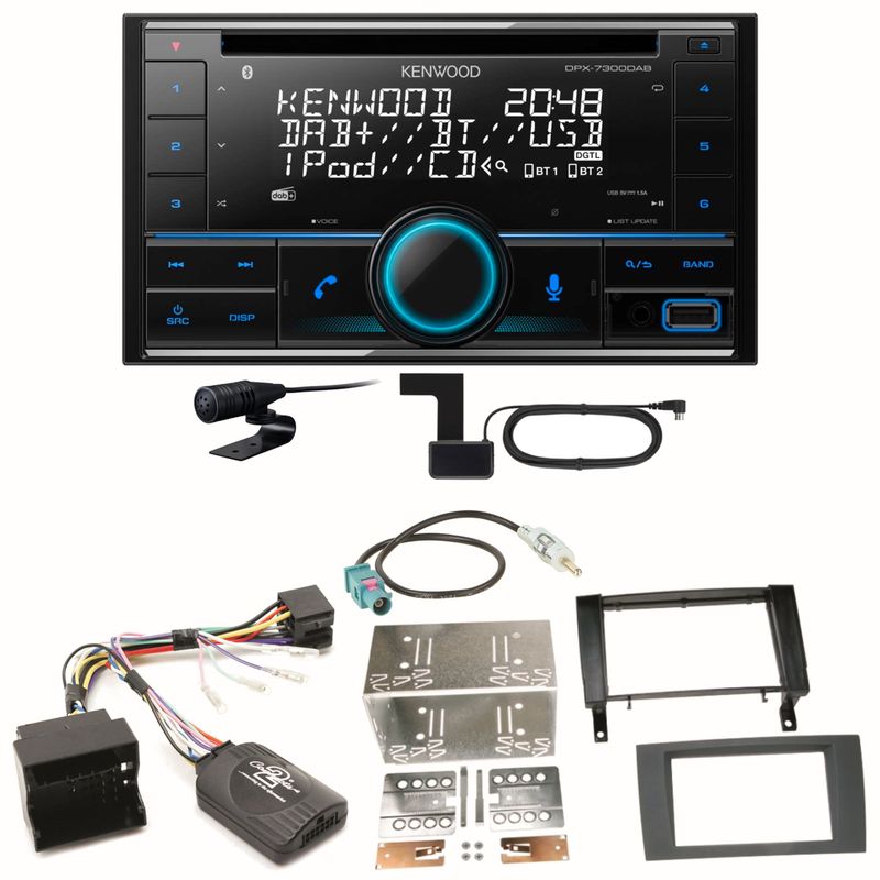 Kenwood DPX-7300DAB Bluetooth DAB Einbauset für Mercedes SLK R171 ab 2008 Kenwood DPX-7300DAB Bluetooth DAB Einbauset für Mercedes SLK R171 ab 2008
